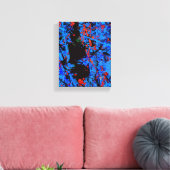 Dood Blau Rood Abstract Spatten Canvas Afdruk (Insitu (Woonkamer))