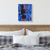 Dood Blau Rood Abstract Spatten Canvas Afdruk (Insitu (Slaapkamer))