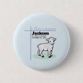 Dood Blauwe Jongens Lam, Aanpasbaar Ronde Button 5,7 Cm (Voorkant)