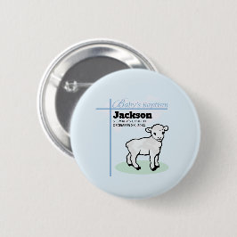 Dood Blauwe Jongens Lam, Aanpasbaar Ronde Button 5,7 Cm