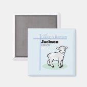 Dood Blauwe Jongenslam, Aanpasbaar Magneet (Voorkant / Achterkant)