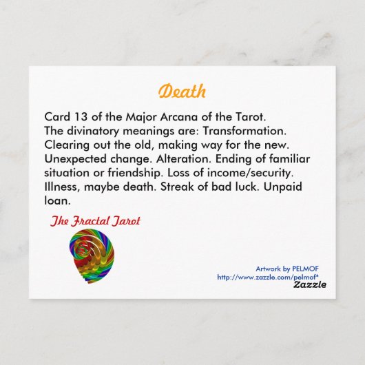 Dood Briefkaart (Achterkant)