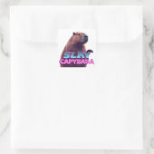 Dood Capybara Grappig Dieren Meme Cadeau Vierkante Sticker (Tas)