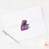 Dood Capybara Grappig Dieren Meme Cadeau Vierkante Sticker (Envelop)