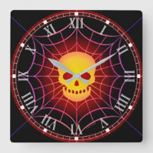 Dood Catcher Square Wall klok