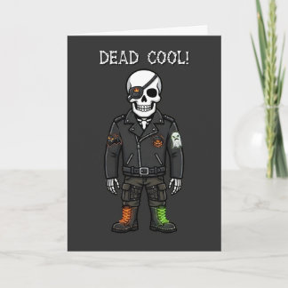 Dood Cool Skelet Biker | Halloween Kaart