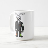 Dood Cool Skelet Biker | Halloween Koffiemok (Voorkant links)