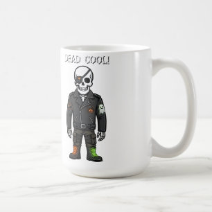 Dood Cool Skelet Biker Halloween Koffiemok