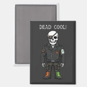 Dood Cool Skelet Biker | Halloween Magneet (Voorkant / Achterkant)