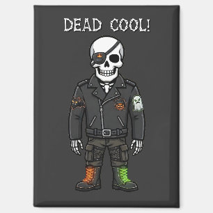 Dood Cool Skelet Biker Halloween Magneet