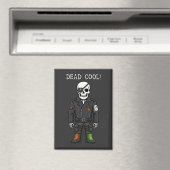 Dood Cool Skelet Biker | Halloween Magneet (Insitu (Vaatwasser))