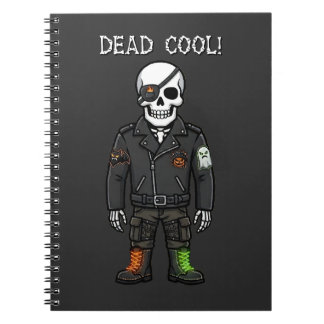 Dood Cool Skelet Biker | Halloween Notitieboek