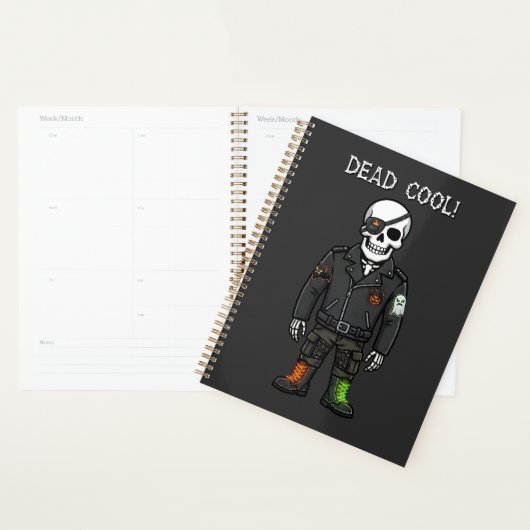 Dood Cool Skelet Biker | Halloween Planner (Display)