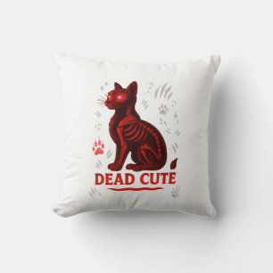 Dood Cute – Halloween Kat T-Shirt Kussen