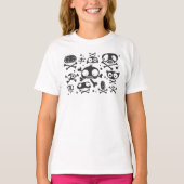 Dood cute schedels en botten t-shirt (Voorkant)