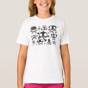 Dood cute schedels en botten t-shirt