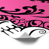Dood Damask - Chic Sugar Skull Art Poster (Hoek)