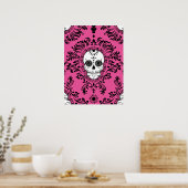 Dood Damask - Chic Sugar Skull Art Poster (Keuken)
