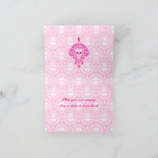 Dood Damast - de Douane dankt u kaardt Bedankkaart (Binnen)