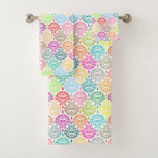 Dood Damasvestief kleurrijk suikerriet Bad Handdoek (Insitu)