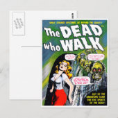 Dood die loopt -  Zombie Horror Briefkaart (Voorkant / Achterkant)