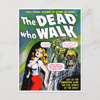 Dood die loopt -  Zombie Horror Briefkaart