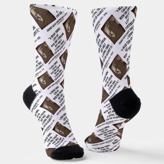 Dood ding met streaming levenden Doos Chesterton Q Sokken (Gebogen)