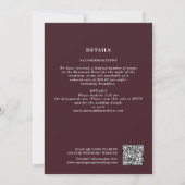 Dood Do Us Part Roos Rood Gotisch Huwelijk QR Code Kaart (Achterkant)