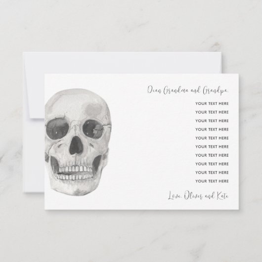 Dood Doe Ons Deel Bruiloft Dank U Kaart (Achterkant)