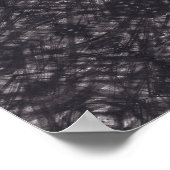 Dood Donker Zwart Abstract Aquarel Kunst Poster (Hoek)