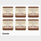 Dood door Chocolade Groot Dank u Vierkante Sticker (Vel)