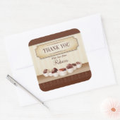 Dood door Chocolade Groot Dank u Vierkante Sticker (Envelop)