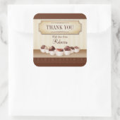 Dood door Chocolade Groot Dank u Vierkante Sticker (Tas)