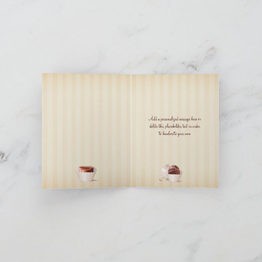 Dood door Chocolade Vrijgezellenfeest Dank u Bedankkaart (Binnen)