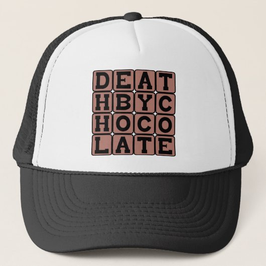 Dood door Chocolade, Zoete Ondergang Trucker Pet (Voorkant)