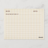 Dood door chocoladerecept briefkaart (Achterkant)