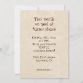 Dood door de Bunco-partij Chocolate Bunko Kaart (Achterkant)