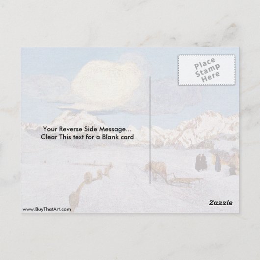 Dood door Giovanni Segantini Briefkaart (Achterkant)