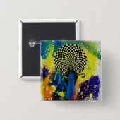 Dood door Michael Moffa Vierkante Button 5,1 Cm (Voorkant /achterkant)