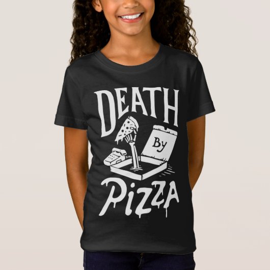 Dood door Pizza grappig T-shirt (Voorkant)