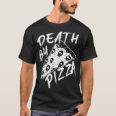 Dood door Pizza Pepperoni Skulls Metal Text Hallow T-shirt (Voorkant)