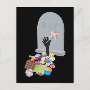 Dood door Snoep Halloween Design Briefkaart