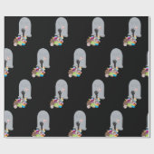 Dood door Snoep Halloween Design Cadeaupapier (Vlak)