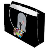 Dood door Snoep Halloween Design Groot Cadeauzakje (Achterkant Gekanteld)