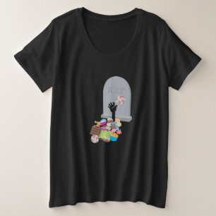 Dood door Snoep Halloween Design Grote Maat T-shirt
