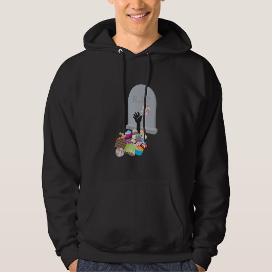 Dood door Snoep Halloween Design Hoodie (Voorkant)