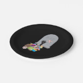 Dood door Snoep Halloween Design Papieren Bordje (Gekanteld)