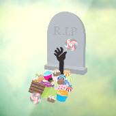 Dood door Snoep Halloween Design Raamsticker (Vel 3)