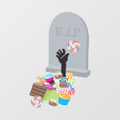 Dood door Snoep Halloween Design Raamsticker (Vel)