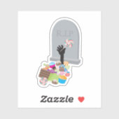 Dood door Snoep Halloween Design Sticker (Vel)